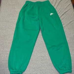 Nike bright green cinch sweatpants